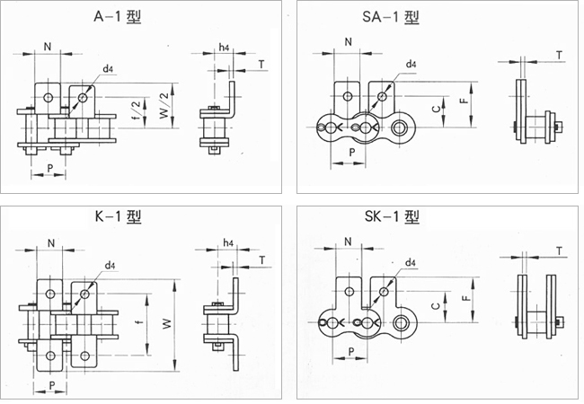 短節(jié)距輸送用滾子鏈附件